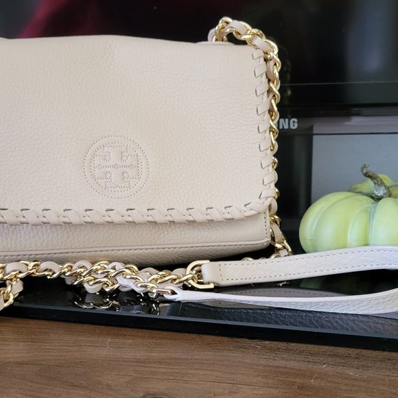 TORYBURCH Bags Tory Burch Hand Bag Mini Marion Beige Nude Pebble